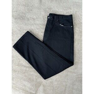 Levis 505 Jeans Mens Size 38x30 Regular Fit Straight Leg Medium Wash Denim Black